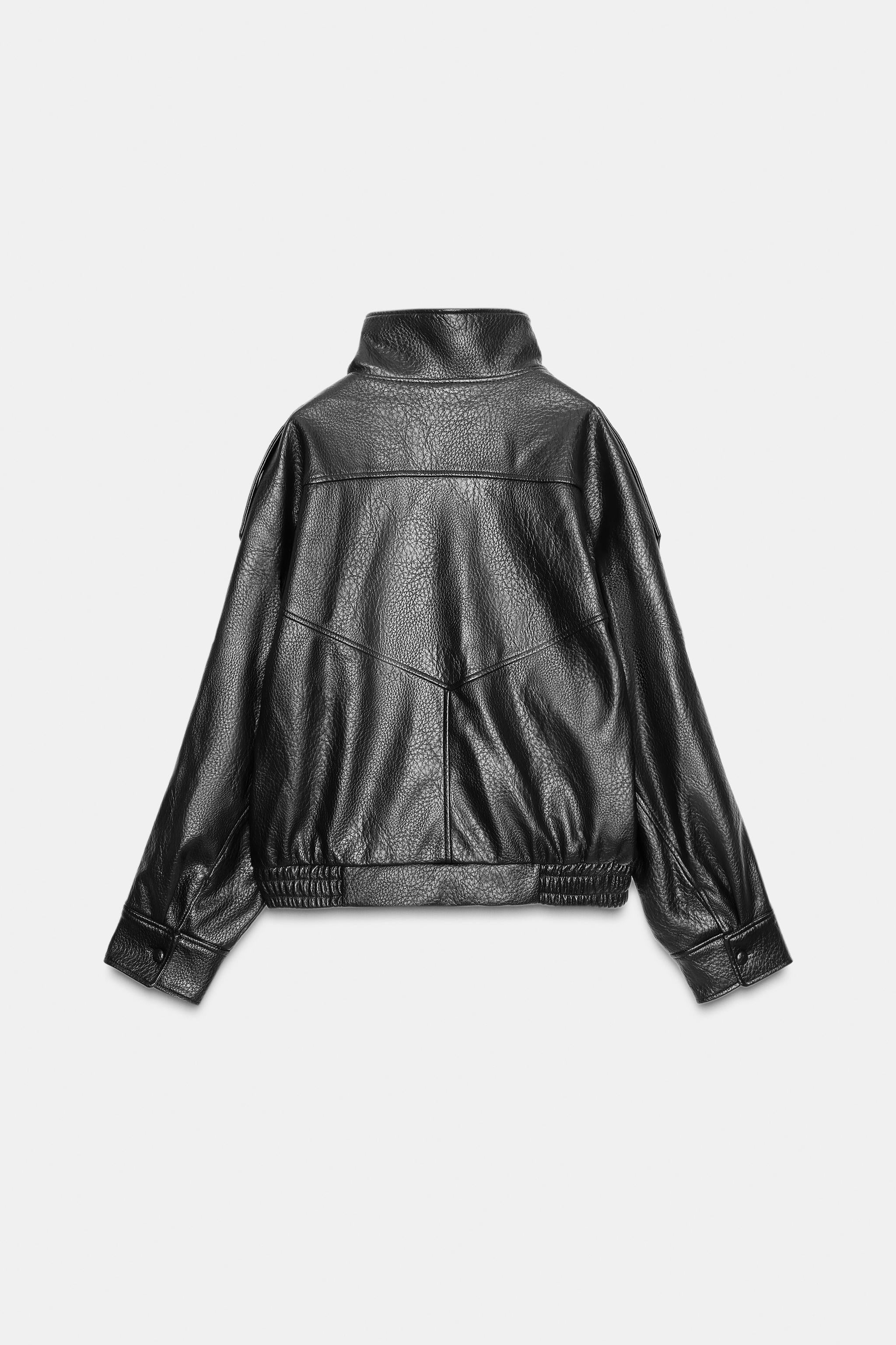 High Collar Leather Jacket