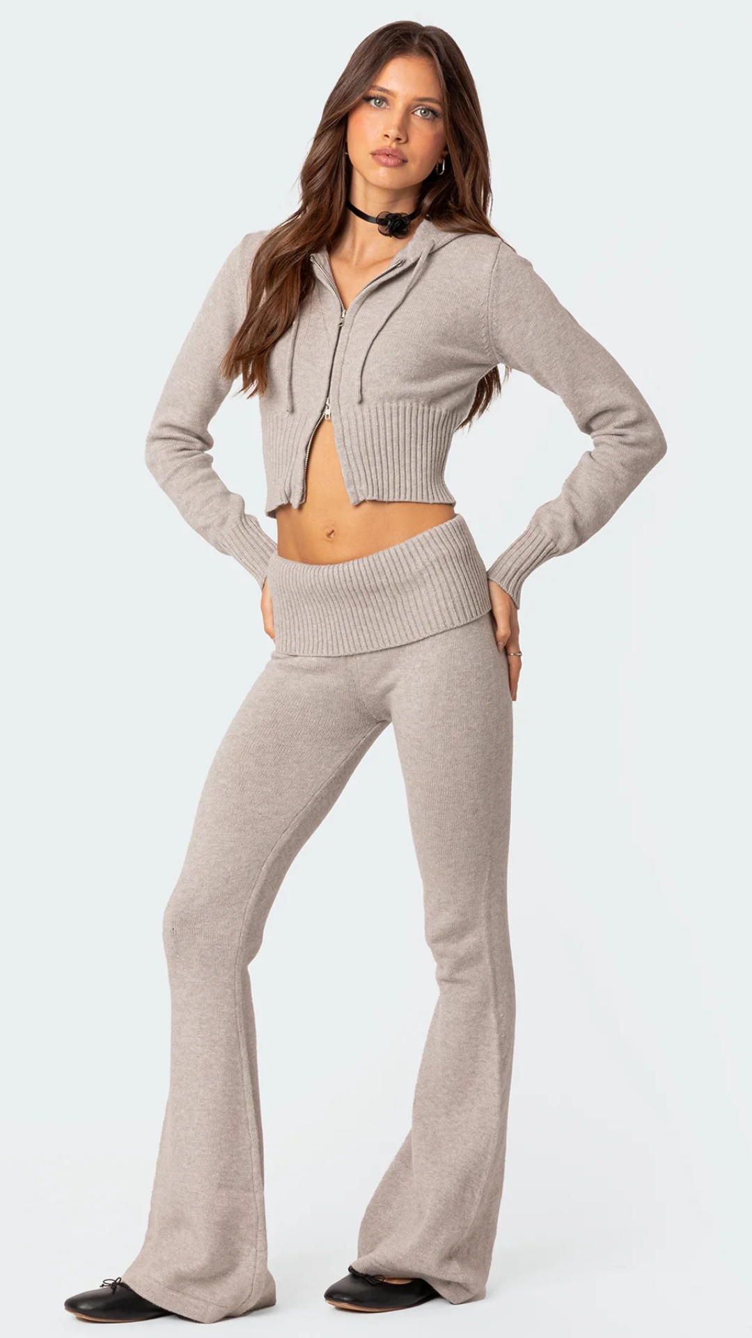 Slim Knit Flares + Free Top