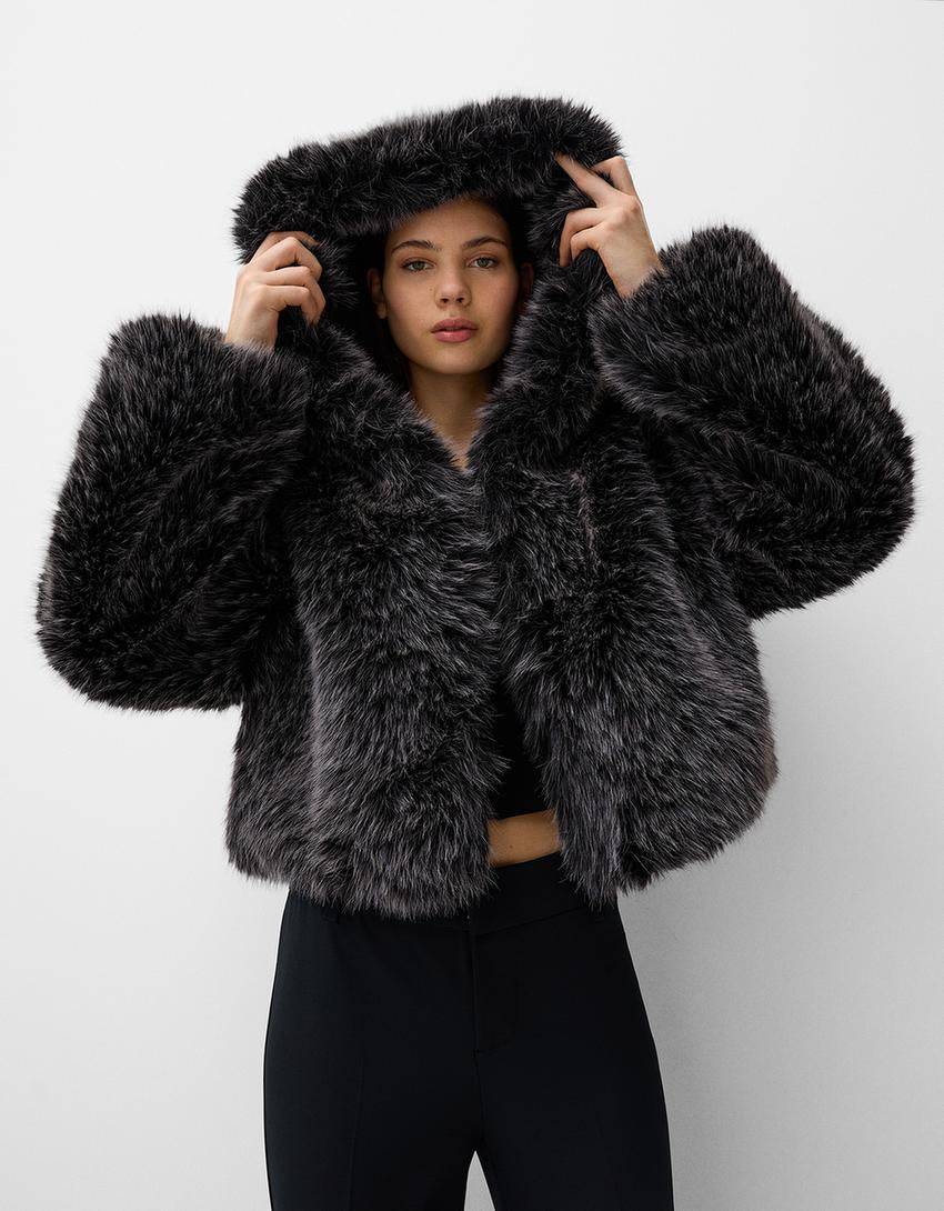 Fur Hoodie Jacket