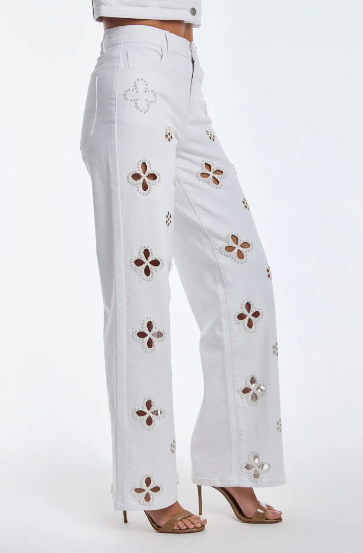 Floral Pearl Jeans