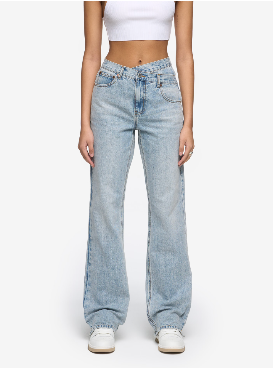 Asymmetrical Waist Jeans