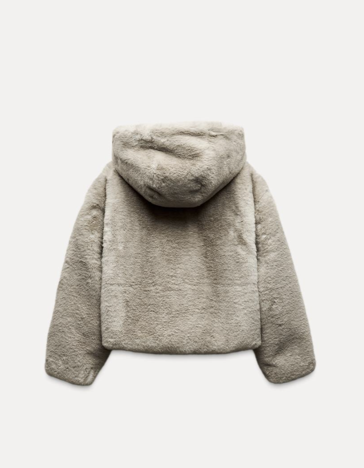 Hooded Fur Teddy Jacket